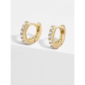 BaubleBar 18K Gold Vermeil Huggie Hoops Earrings